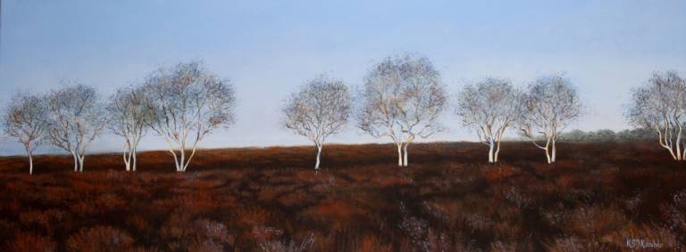 Silver birch and heather - Karen Sarah Johnston Keable