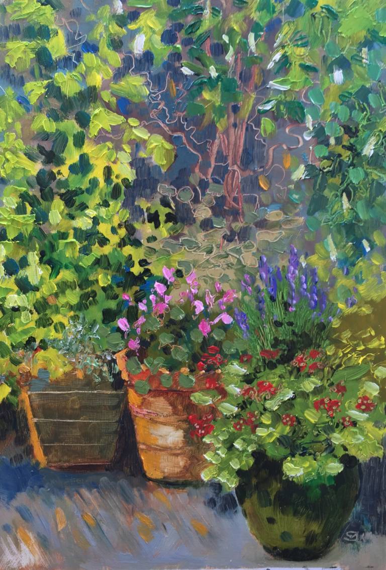 Pots in the Garden - Sarah Wimperis