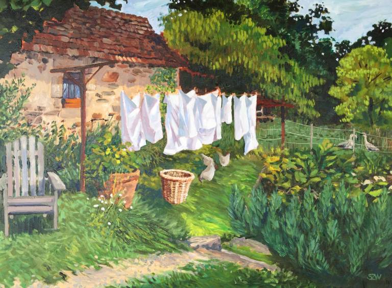 Washing Day with Chickens - Sarah Wimperis