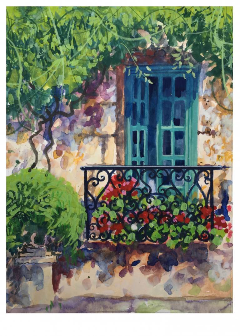 French Balcony Print - Sarah Wimperis