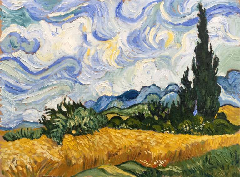 Wheat Field with Cypresses After Vincent - Sarah Wimperis