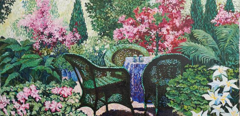 Chairs in a Garden - Sarah Wimperis