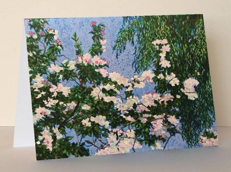 Apple Blossom Art Card - Sarah Wimperis