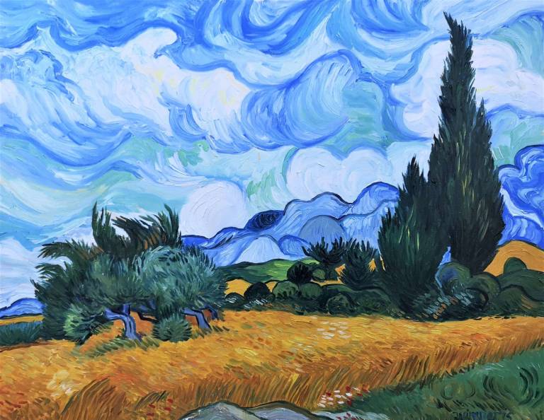 Wheat field with Cypress, After Vincent. - Sarah Wimperis
