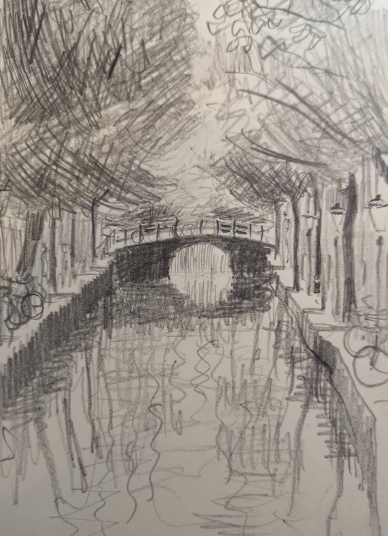 Canal Drawing - Sarah Wimperis
