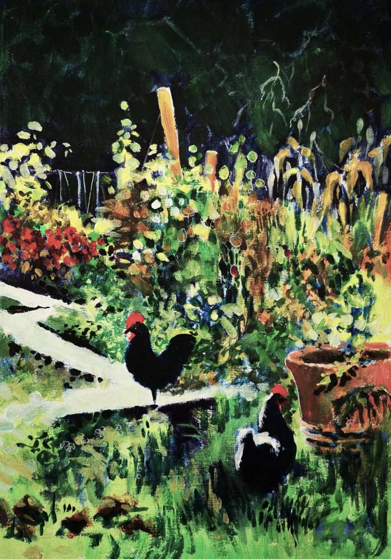 Chickens in the Vegetable Patch - Sarah Wimperis