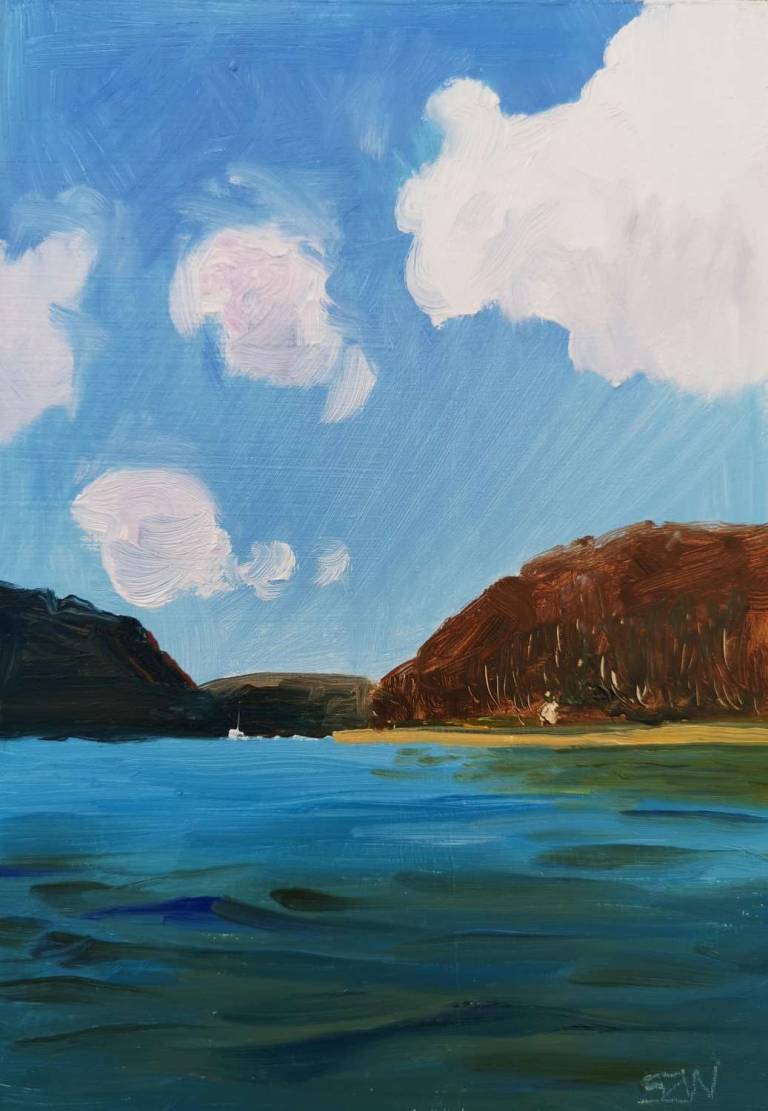 Blue Sky, Green Water 28th March 2020 - Sarah Wimperis