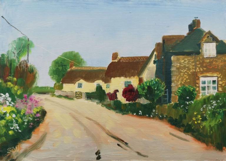 Cottages in Morning Sun 10th May 2020 - Sarah Wimperis
