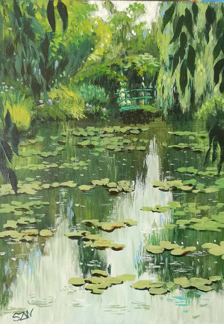 Water Lilies in Monet's Garden. - Sarah Wimperis