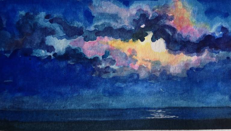 Clouds over Sea, Night. - Sarah Wimperis