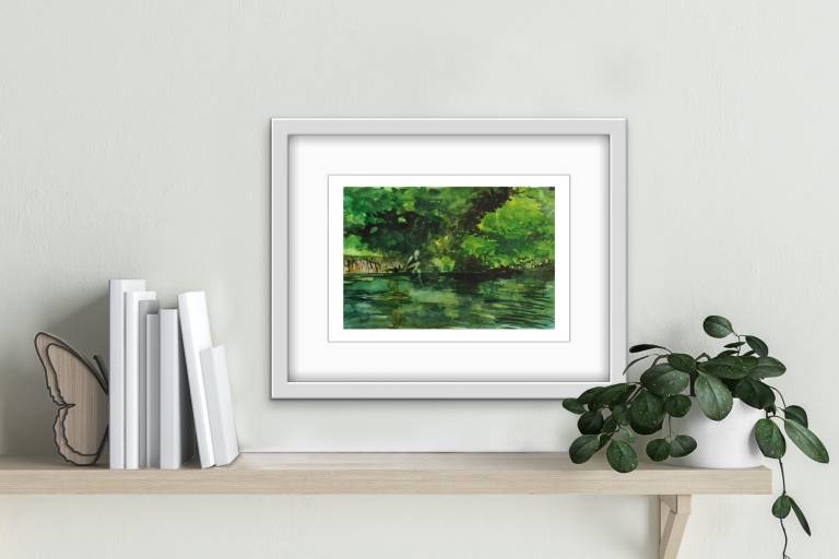 Green Waters. Large Framed Print - Sarah Wimperis