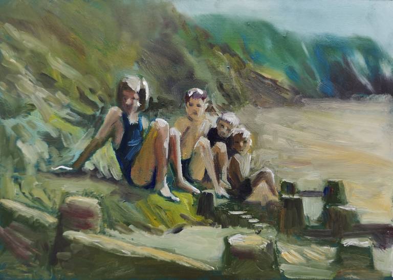 Sandcastle, summer 1969 - Sarah Wimperis