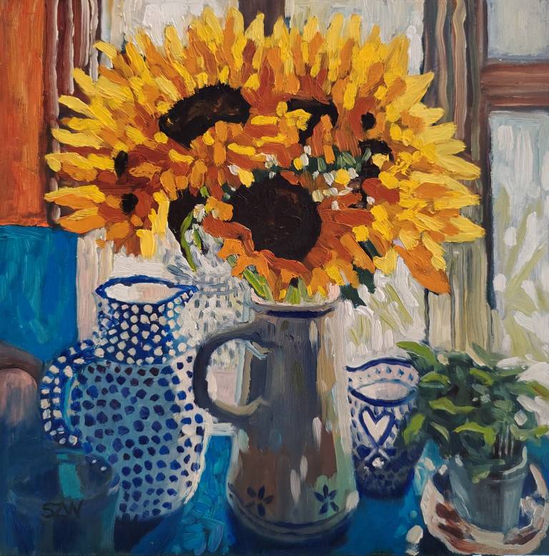 Kitchen Sunflowers - Sarah Wimperis