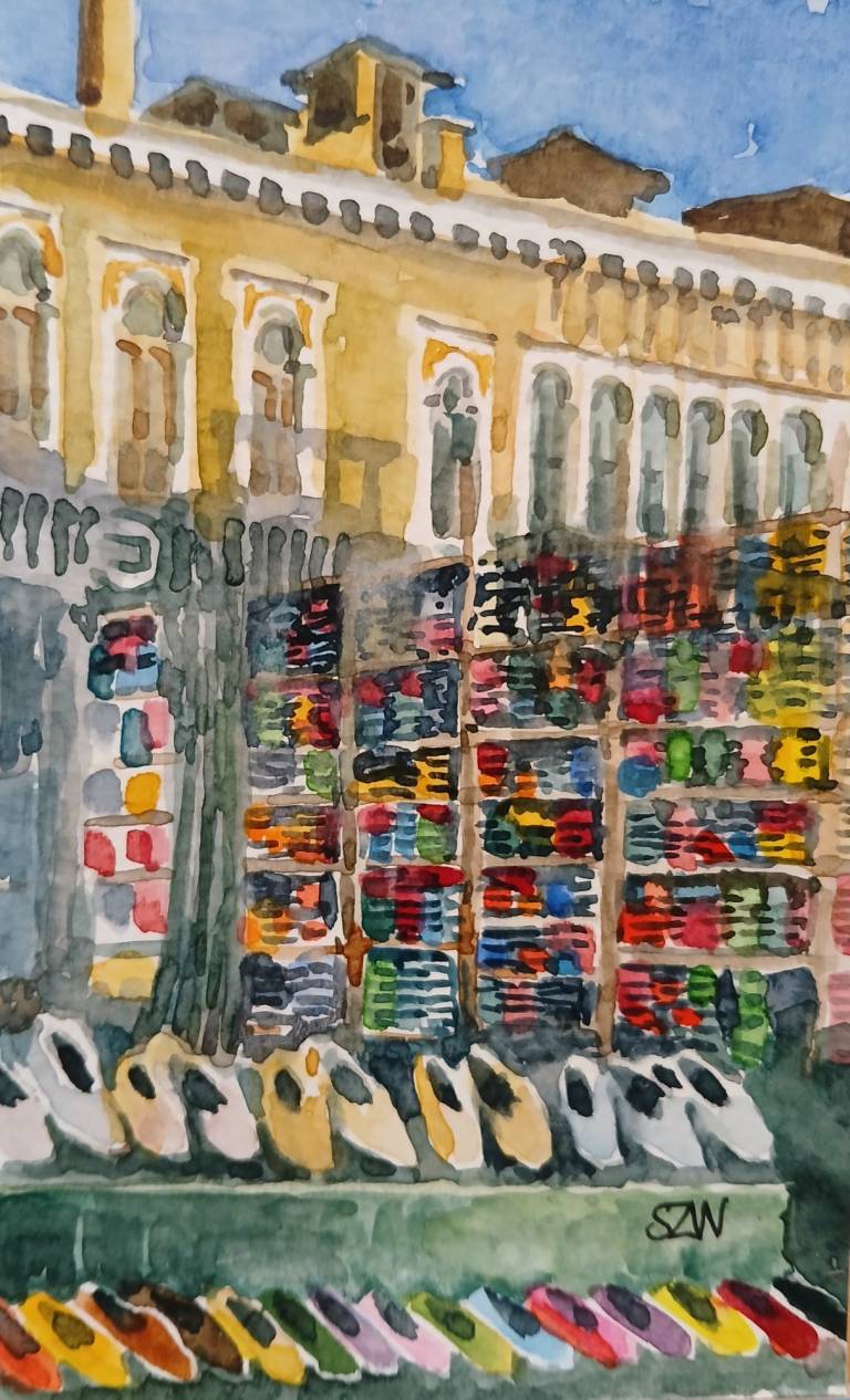 Shoe Shop Reflections - Sarah Wimperis