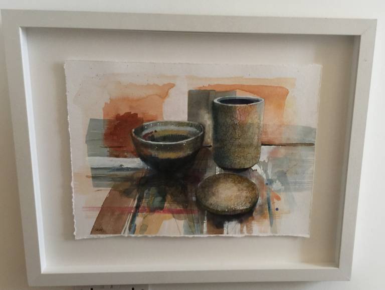 Ceramic Pots on a Drawing Board - Sarah Wimperis