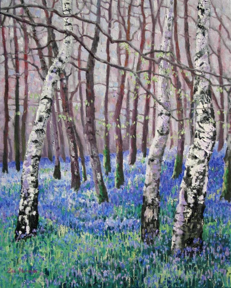 Bluebells and Birch Trees - Zoe Elizabeth Norman