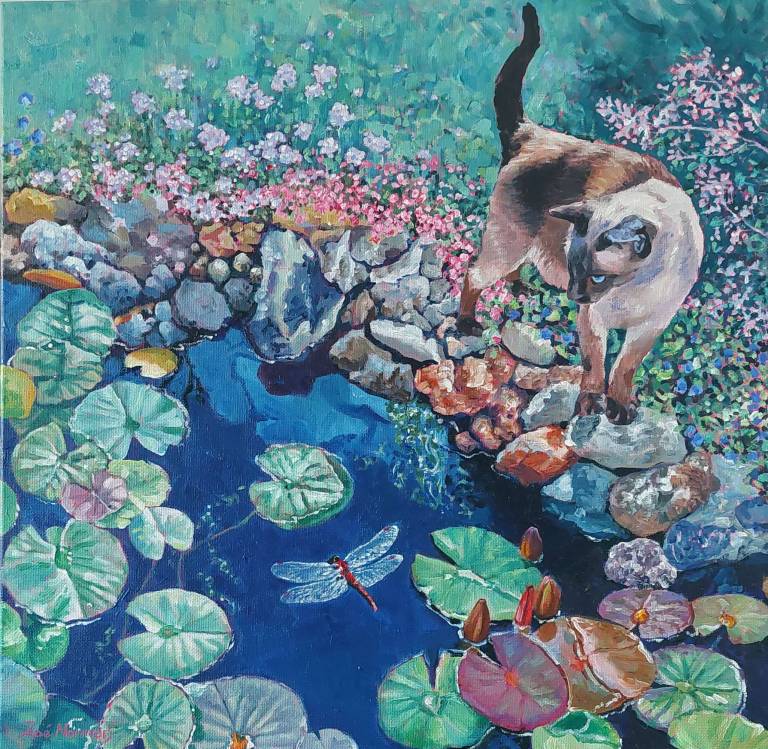 Cat and Dragonfly - Zoe Elizabeth Norman