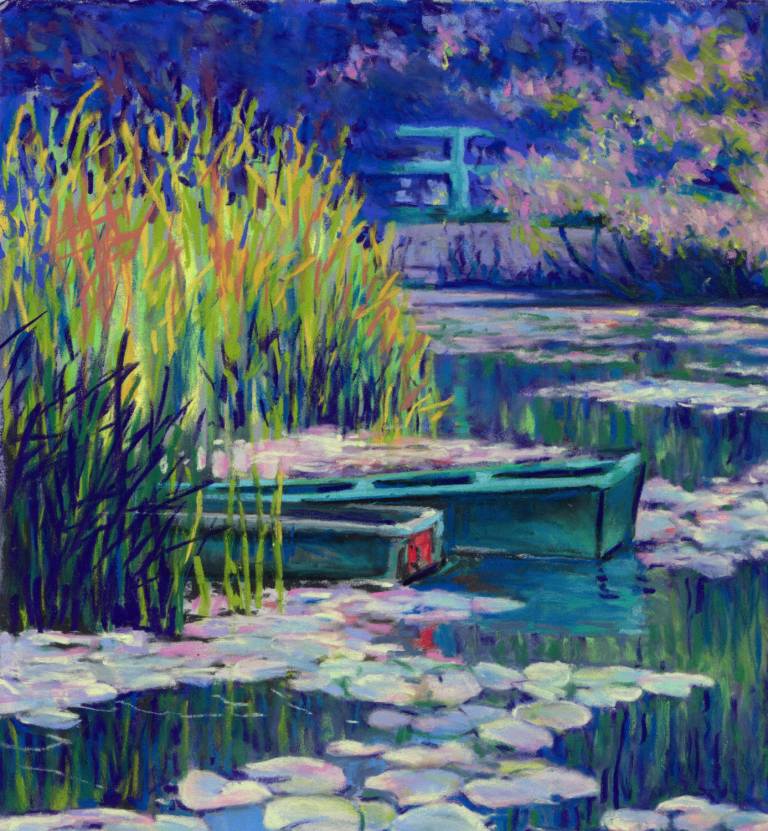 Moored Boats at Giverny - Zoe Elizabeth Norman