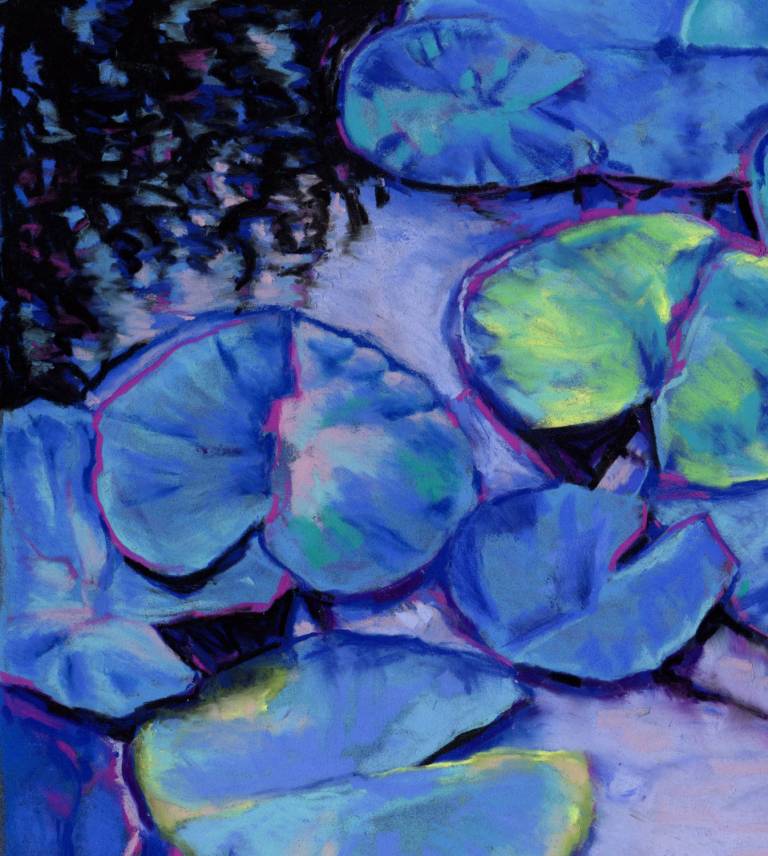 Water Lily Study in Blue - Zoe Elizabeth Norman