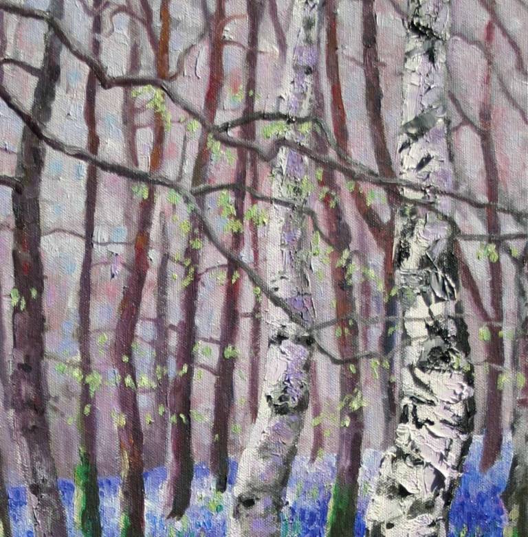 Bluebells and Birch Trees - Zoe Elizabeth Norman