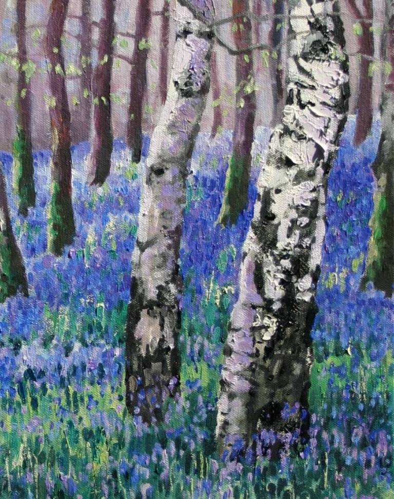 Bluebells and Birch Trees - Zoe Elizabeth Norman