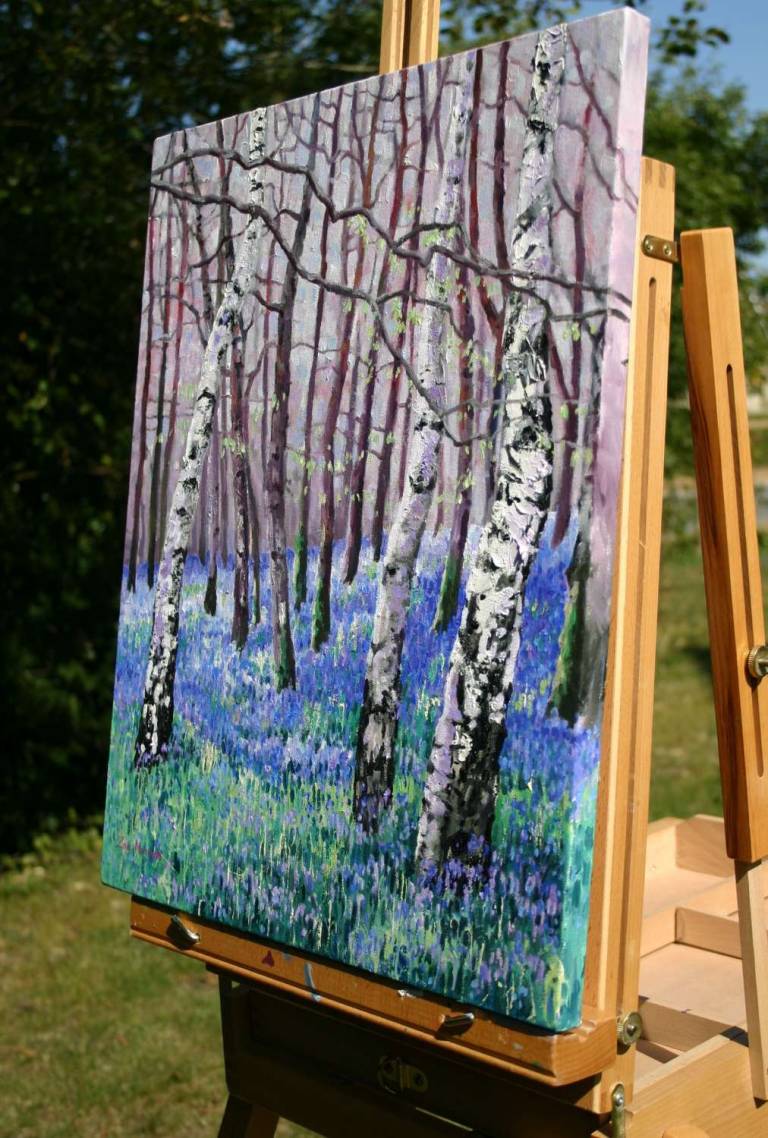 Bluebells and Birch Trees - Zoe Elizabeth Norman