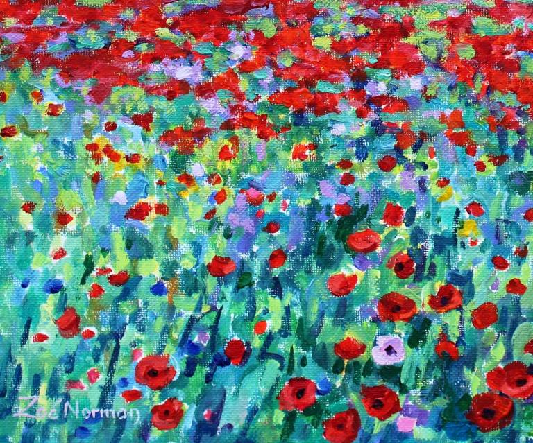 Evening Poppy Meadow - Zoe Elizabeth Norman