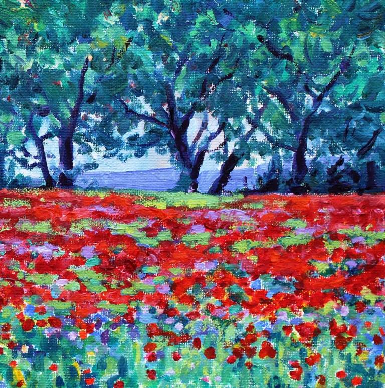 Evening Poppy Meadow - Zoe Elizabeth Norman