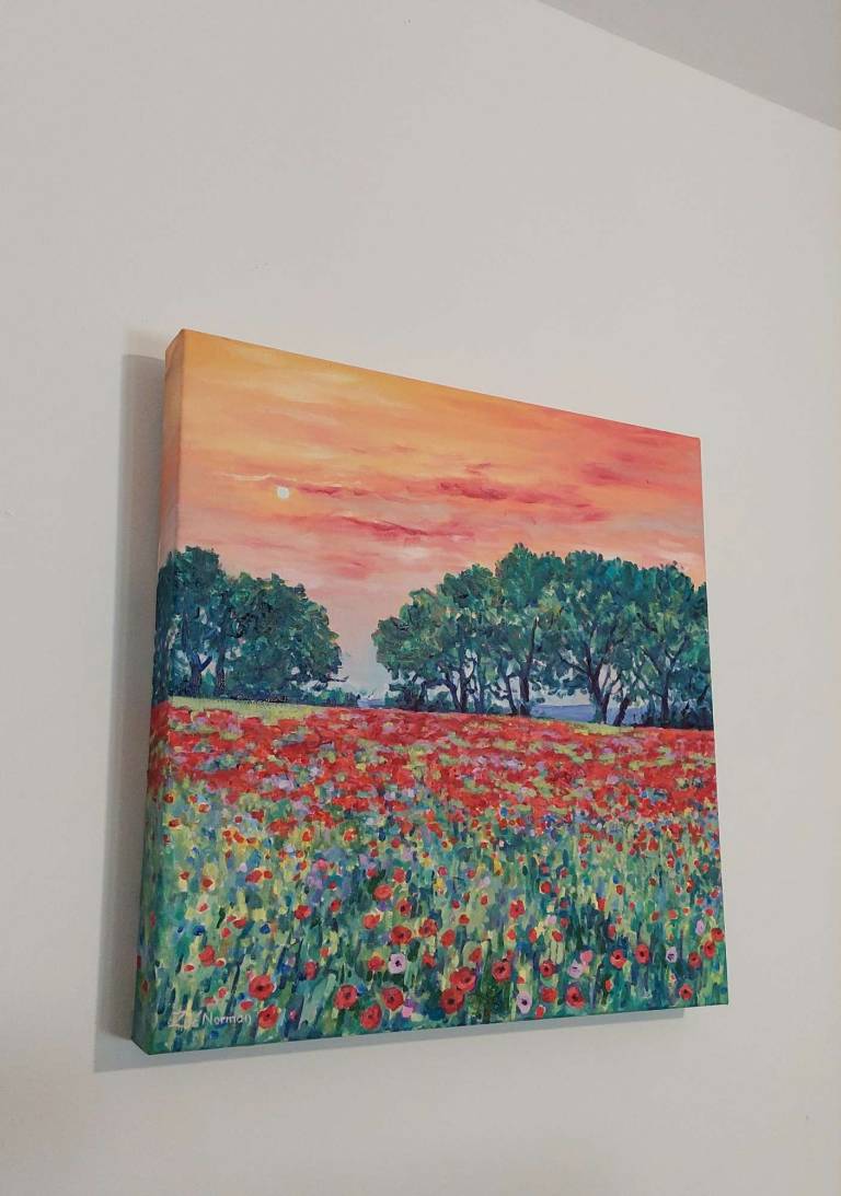 Evening Poppy Meadow - Zoe Elizabeth Norman