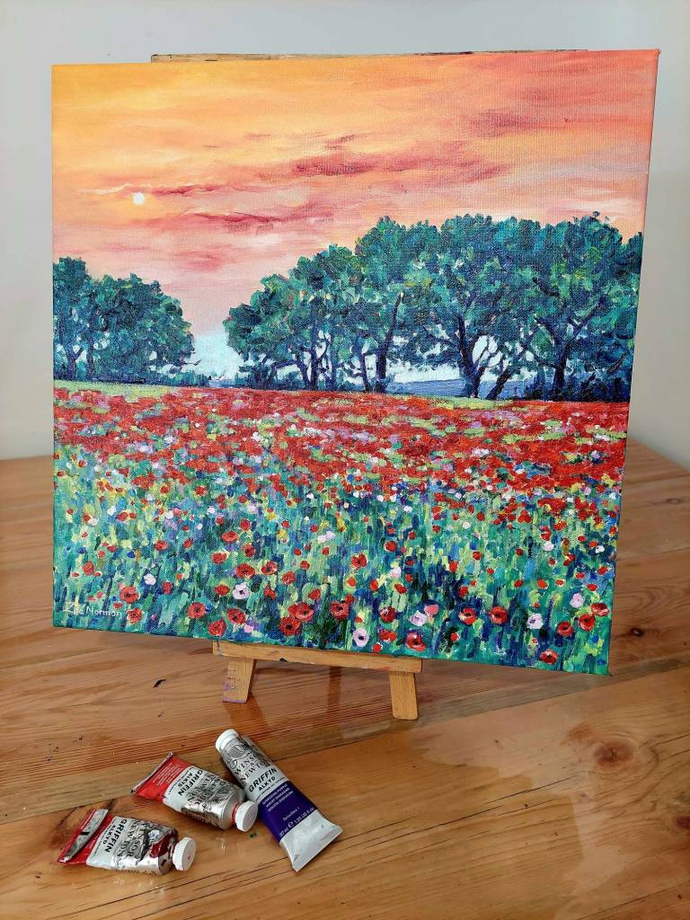 Evening Poppy Meadow - Zoe Elizabeth Norman