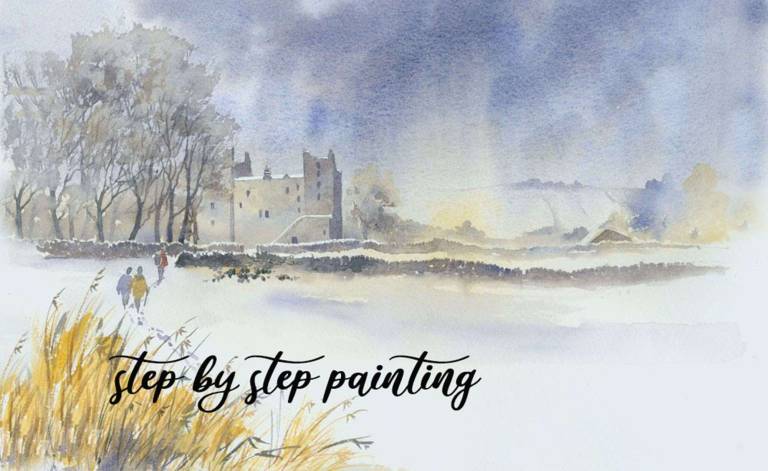 Castle Bolton, Wensleydale painting tutorial - Rachel McNaughton