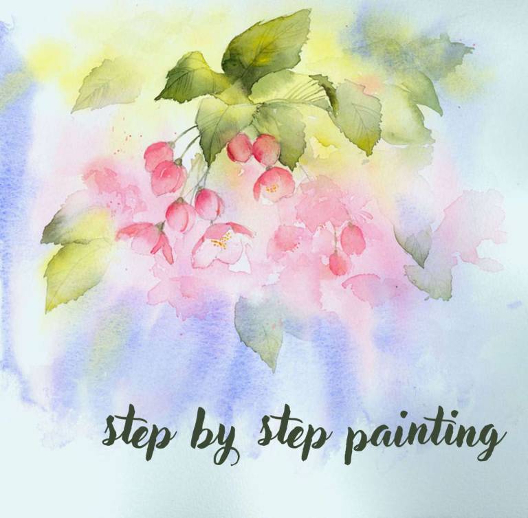 Blossom watercolour painting tutorial - Rachel McNaughton