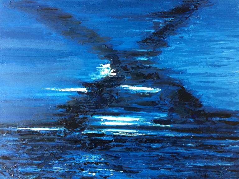 Moonlight Cloudscape at Sea - Fiona Armer