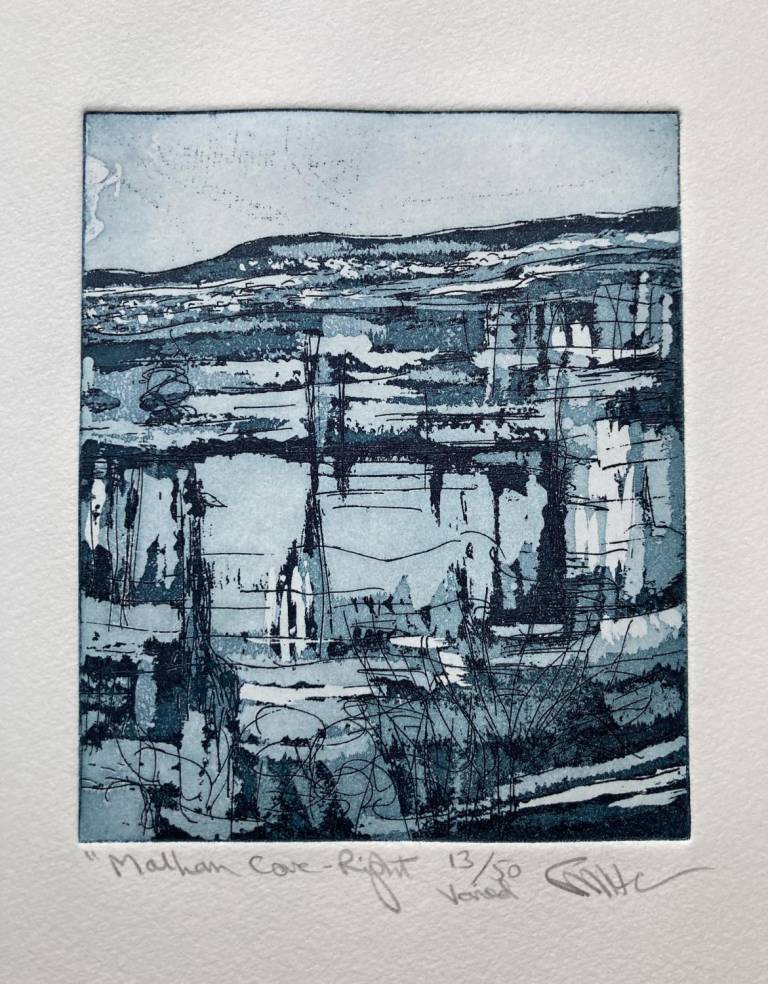 Malham Cove - Right (Etching) - Fiona Armer