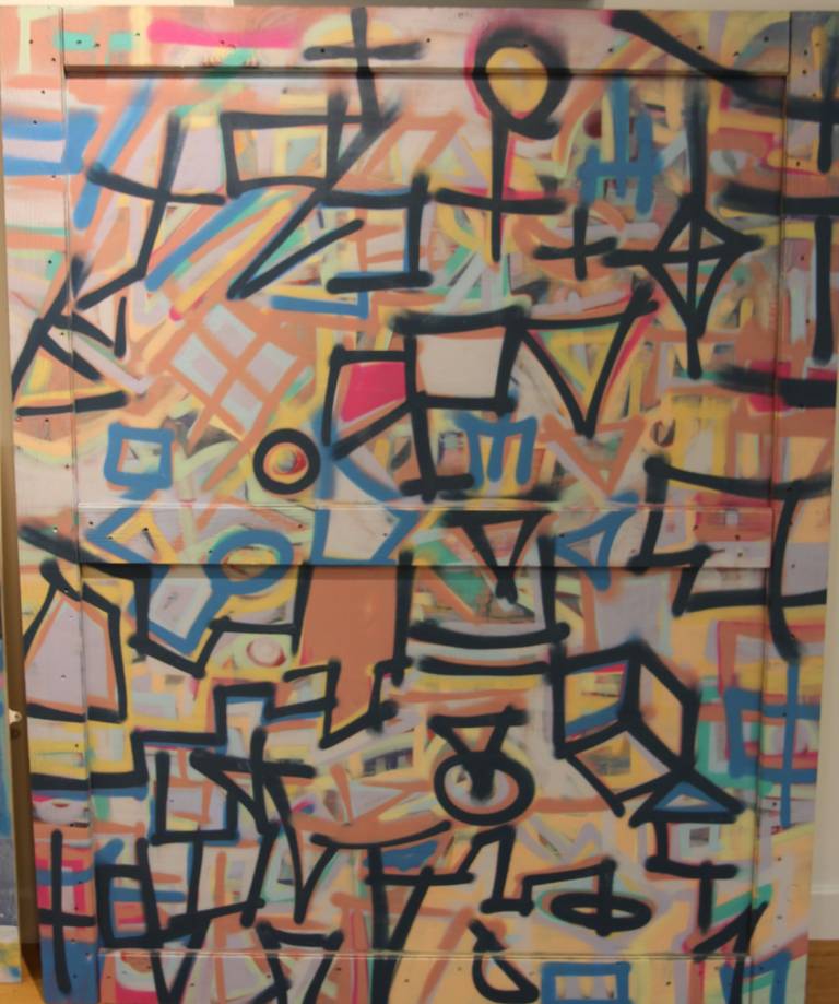 Big art on a wooden panel - David Iain Brown