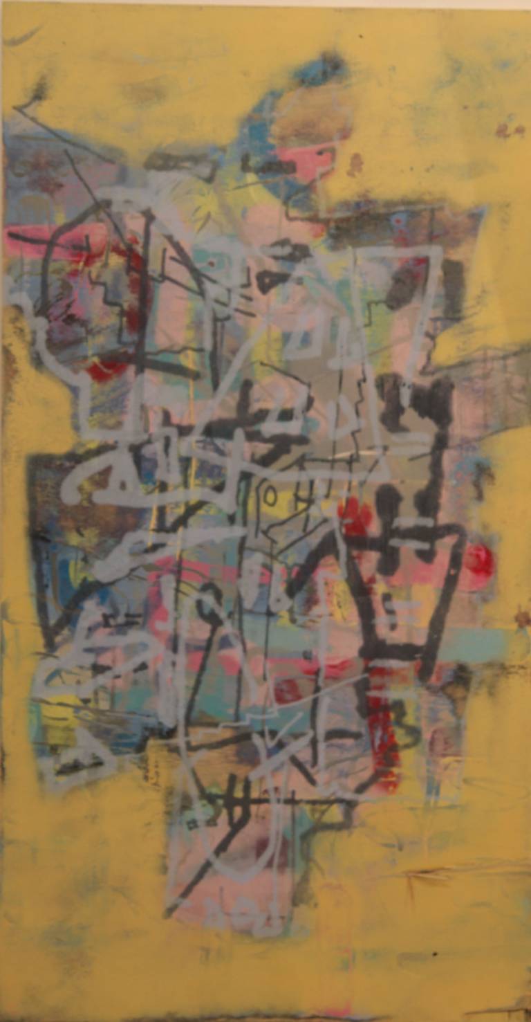 yellow background screen print. - David Iain Brown