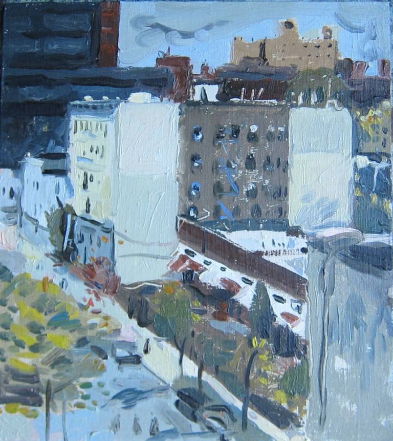 Tadeusz Deregowski - View West from Ellery St, Brooklyn NY