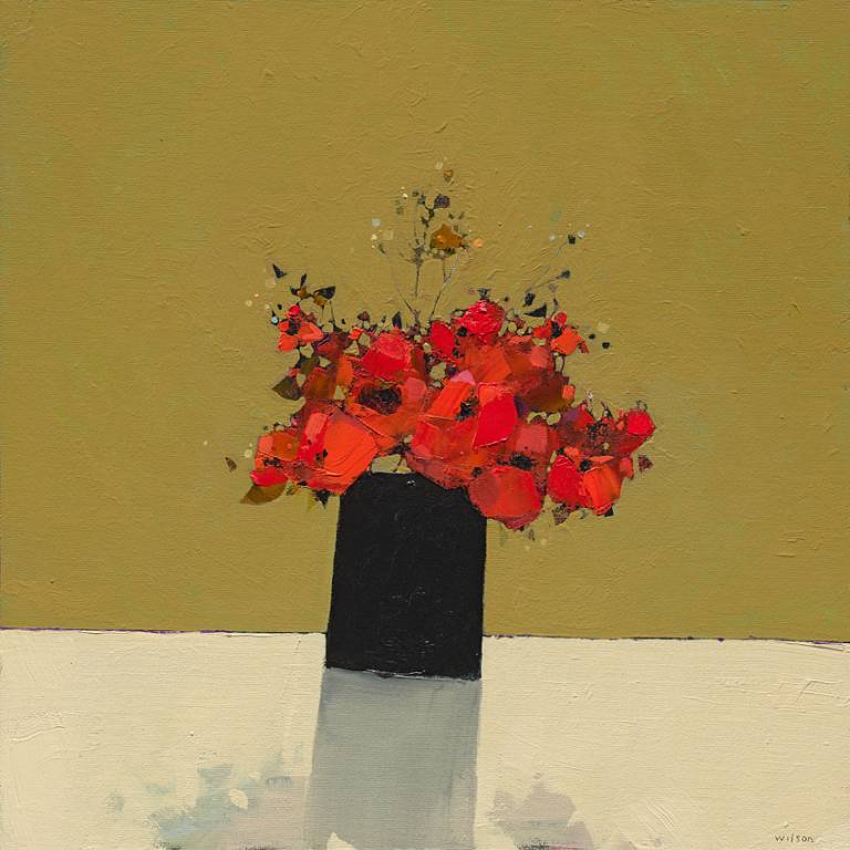Small Dark Vase Of Poppies 1 - Gordon Wilson