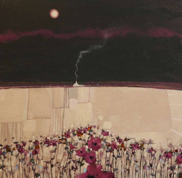 Mauve Flowers and Cloud Line - Gordon Wilson