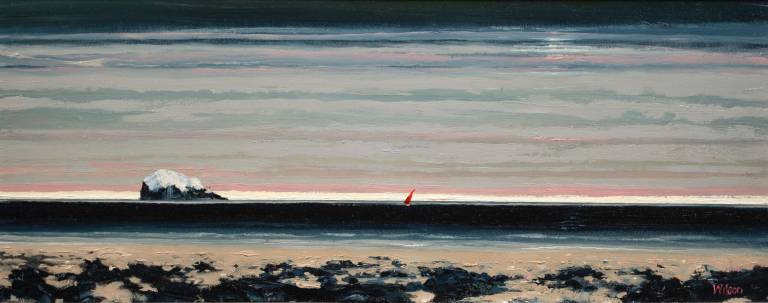 Single Sail Off Bass Rock - Gordon Wilson