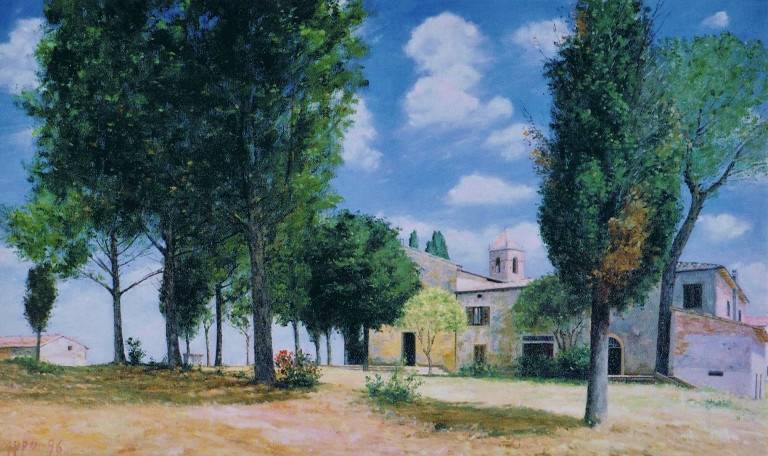 Church Outside Pancole, Toscana SOLD - Cyppo  Streatfeild