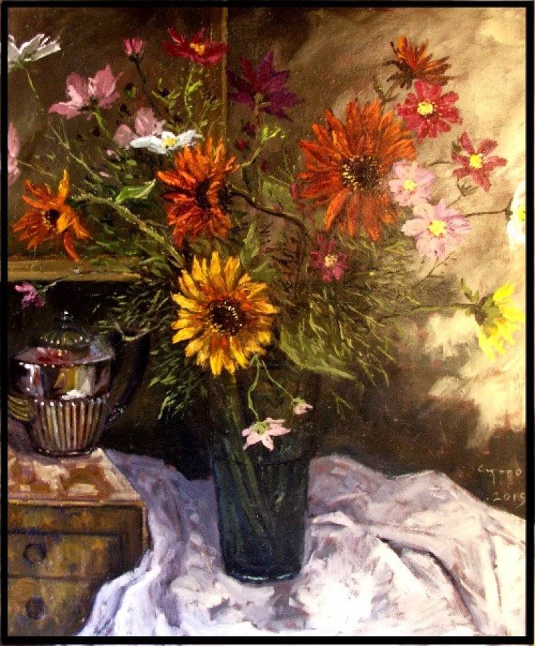 Wild Crazy Flowers and Shadows. SOLD - Cyppo  Streatfeild