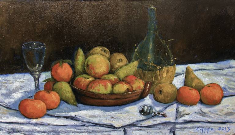 Empty wine and fruit - Cyppo  Streatfeild