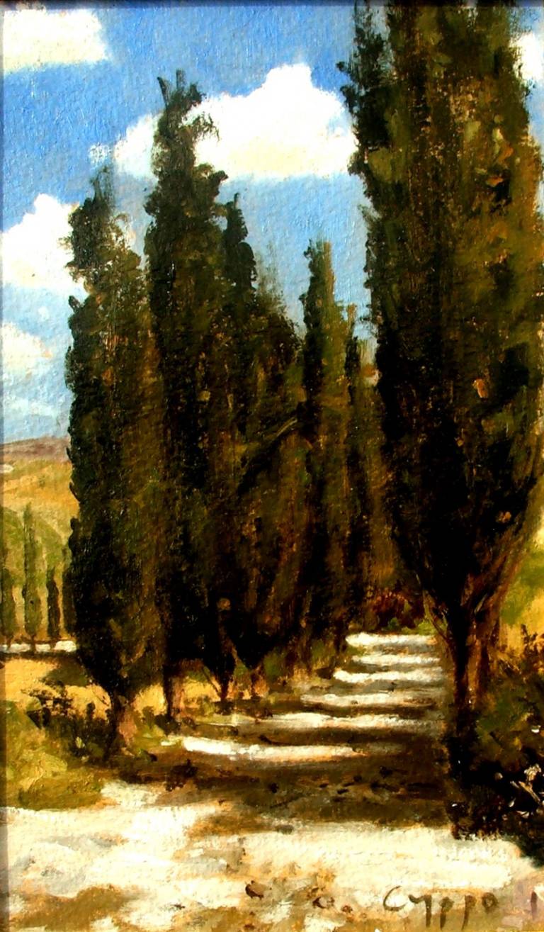 White path. Cypress tress. Toscana - Cyppo  Streatfeild