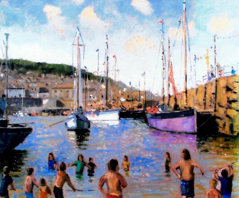 Children playing. Mousehole. SOLD - Cyppo  Streatfeild