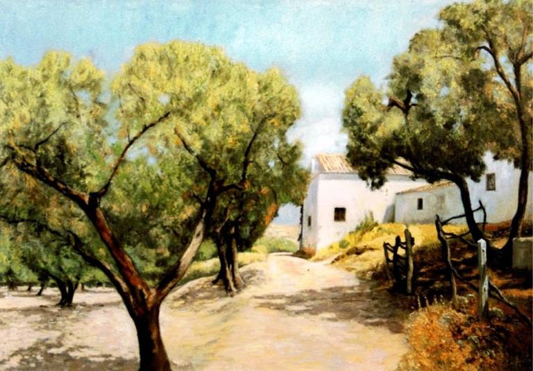 Dusty road. Izzalini. Umbria. SOLD - Cyppo  Streatfeild