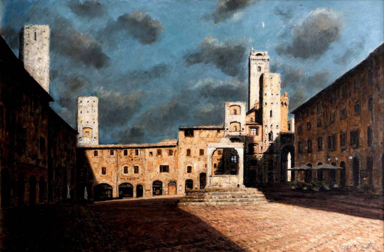 La Piazza della Cisterna. San Gimignano - Cyppo  Streatfeild