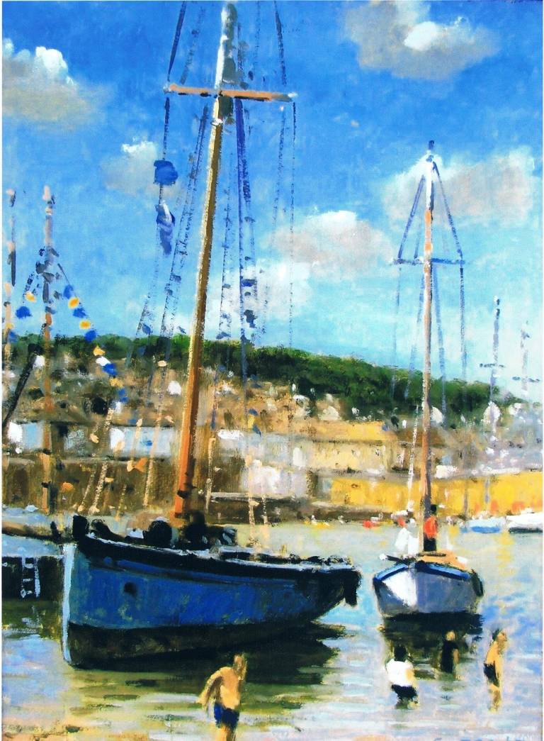 Blue Boat. Sea, Salts & Sails. SOLD - Cyppo  Streatfeild