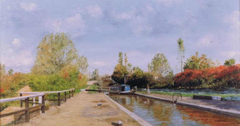 Still Morning on the Canal. SOLD - Cyppo  Streatfeild