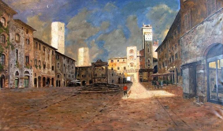 Favio nella Piazza Cisterna. San Gimignano. Toscana - Cyppo  Streatfeild